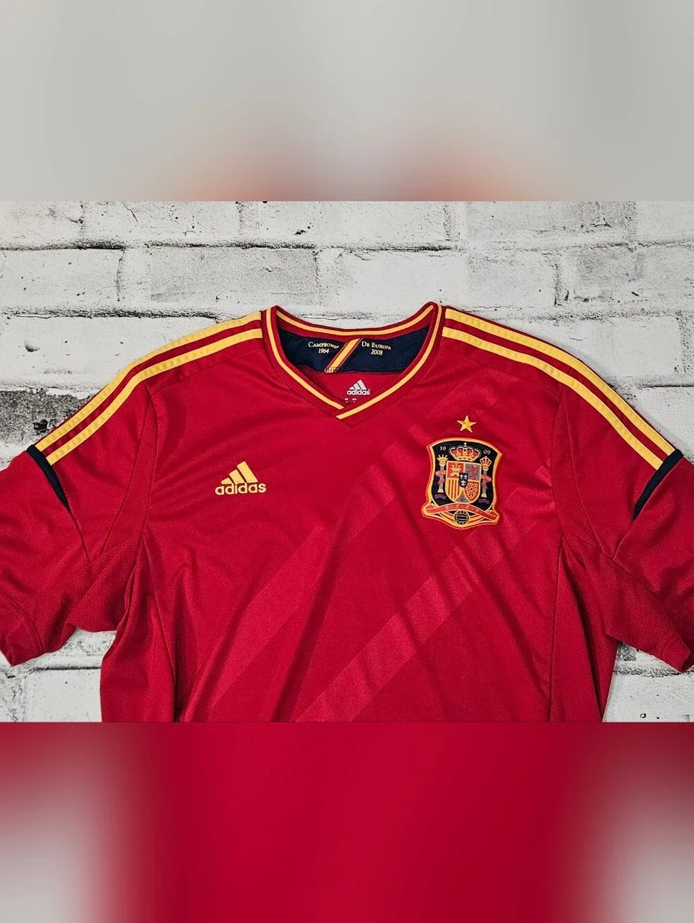 Adidas Spain Home Soccer Jersey XL ClimaCool Euro Champions